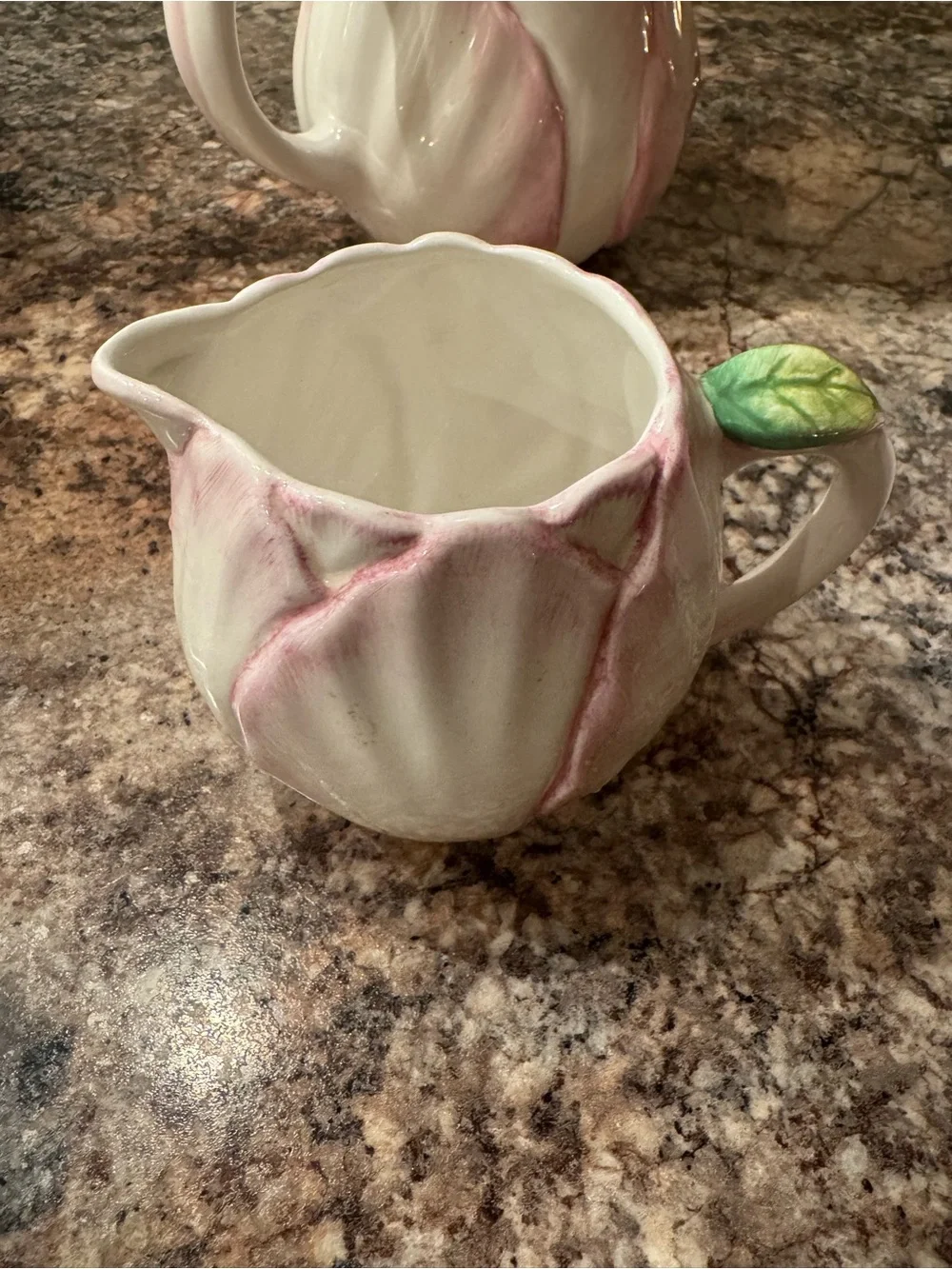 Vintage 1992 The Bombay Company Pink Tulip Ceramic Tea Set